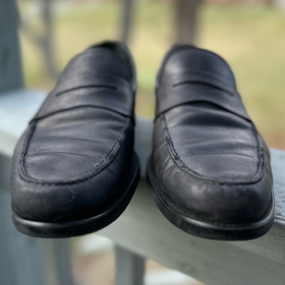 TOD’S 11 Matte Black Men’s 100% Genuine Leather Penny Loafer Made Italy US 12 - Picture 2 of 16